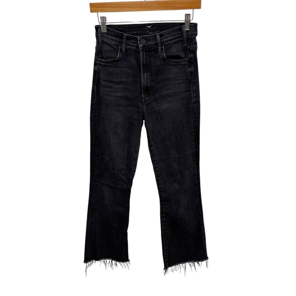 Mother The Hustler Ankle Fray Jeans Encounters at Night 26 High Waisted Flare